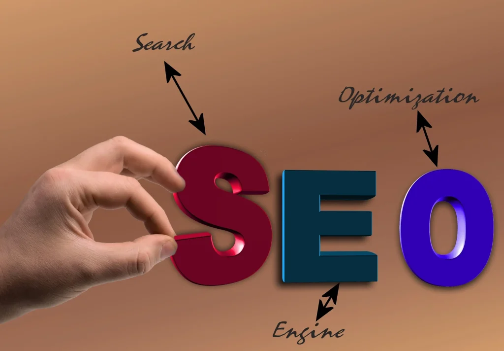On-page SEO optimization showing improved website content, meta tags, and structure for better rankings